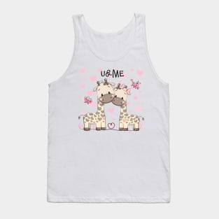 Two cute lovers of a giraffe Tank Top